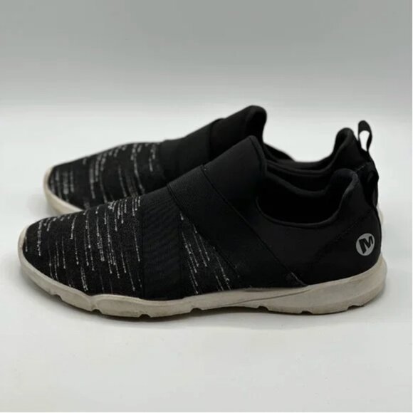 Merrell Women's Black White Flora Day Loop J97712 Light Weight Slip on Shoes 10 - Picture 3 of 7